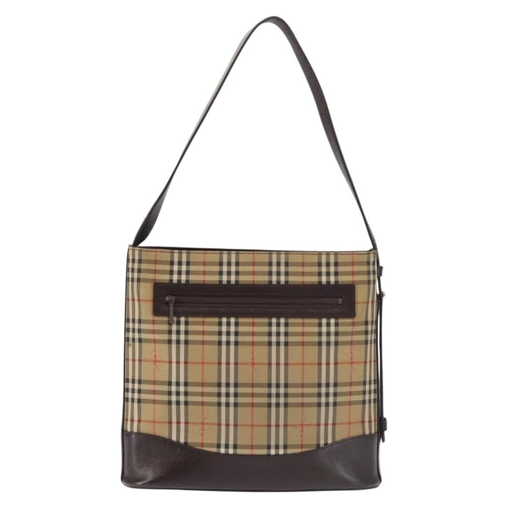 Burberry Nova Check Canvas Shoulder Bag Beige
